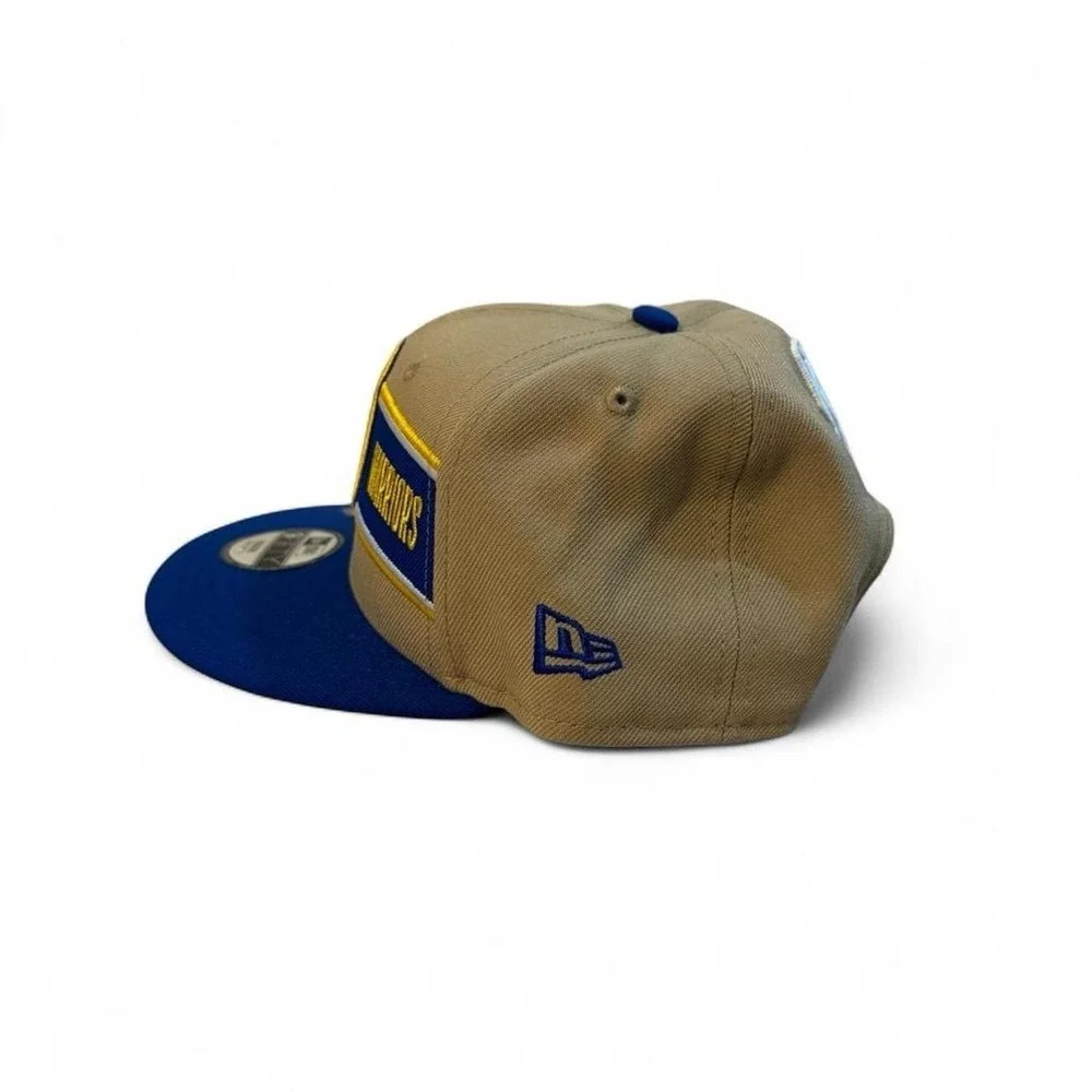Golden State Warriors Youth New Era Tan/Royal 2024 NBA Draft 9FIFTY Snapback Hat